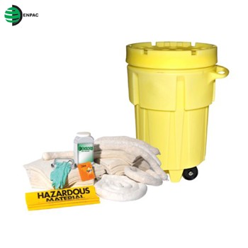 泄漏應急套裝|ENPAC移動泄漏處理套裝_95加侖吸油腳輪式泄漏應急桶套裝1399-YE